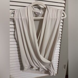 Cream banana republic size medium wrap style shirt